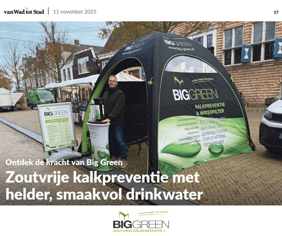 Zoutvrije kalkpreventie met helder, smaakvol drinkwater