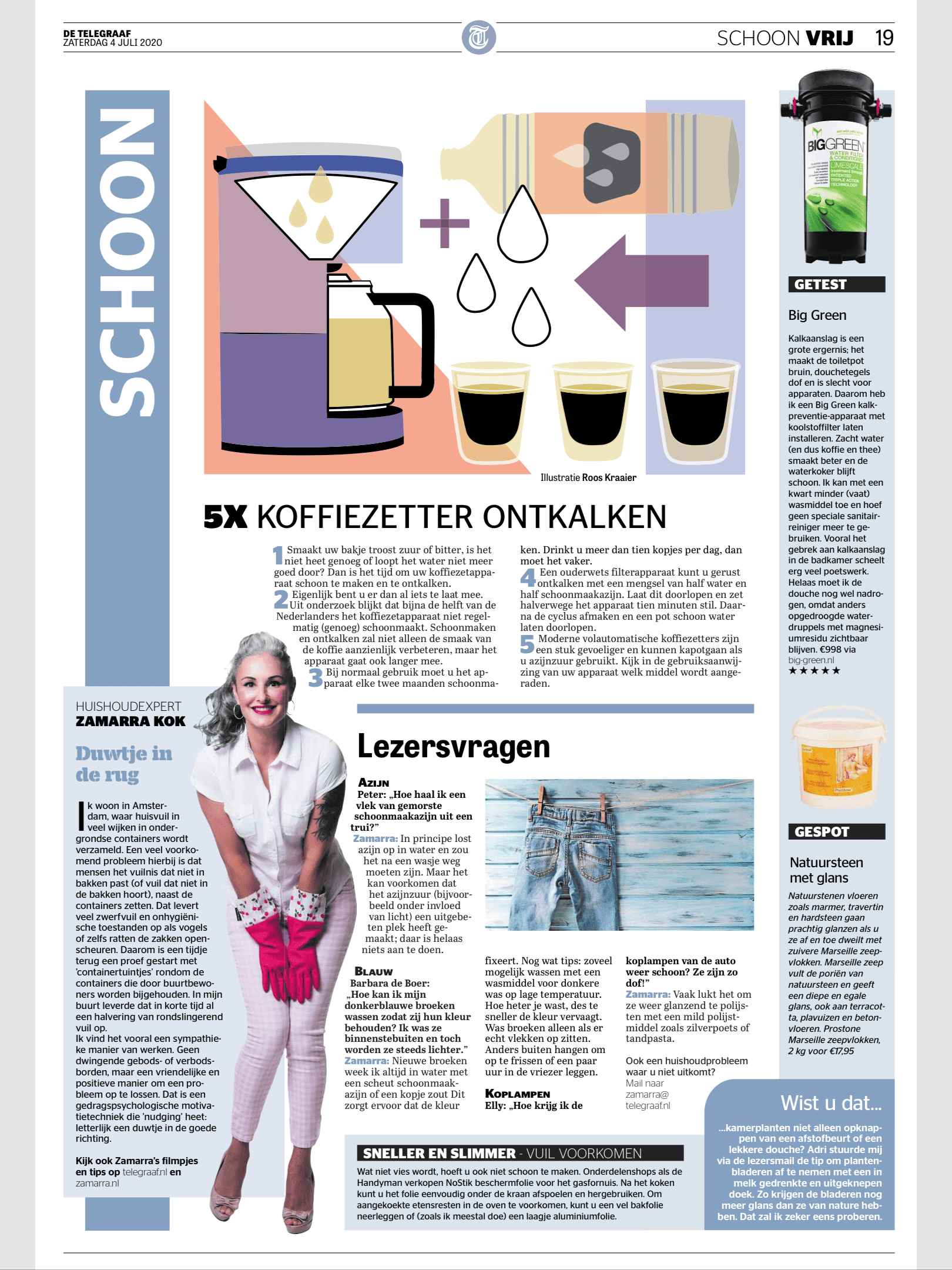 Big Green getest door huishoudexpert Zamarra Kok
