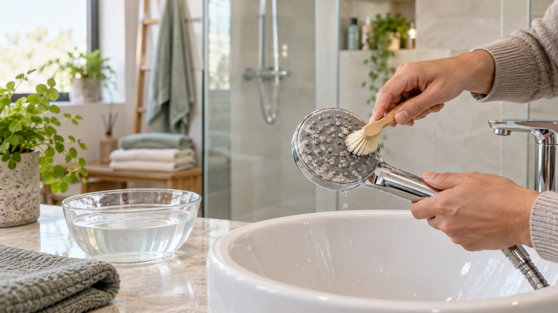 Hoe ontkalk je de douche?